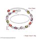 Wholesale Classic Colorful Stones clasp chain Silver Bracelet TGSPB013 3 small