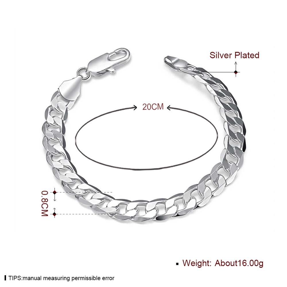Wholesale Romantic Silver Round Bracelet TGSPB282 1