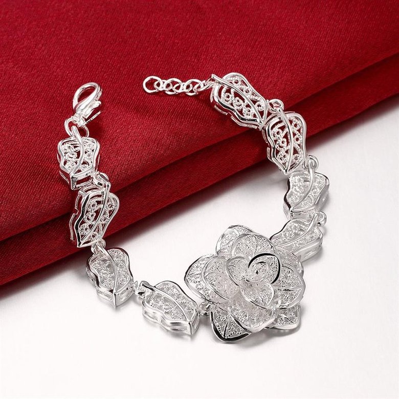 Wholesale Romantic Silver Plant Bracelet TGSPB286 3