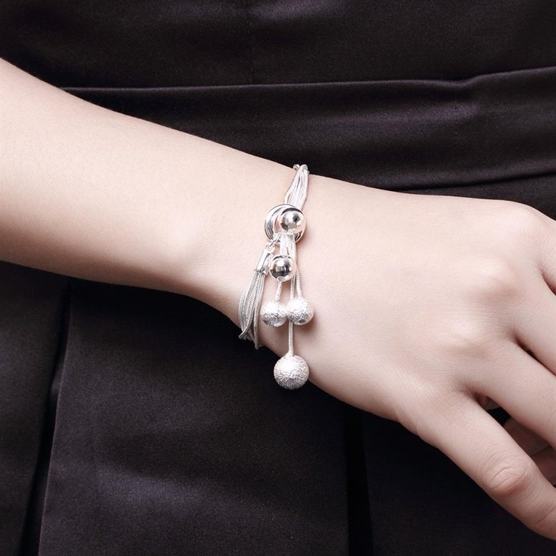 Wholesale Romantic Silver Ball Bracelet TGSPB288 4