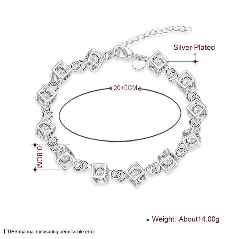 Wholesale Classic Silver Geometric Bracelet TGSPB292 1