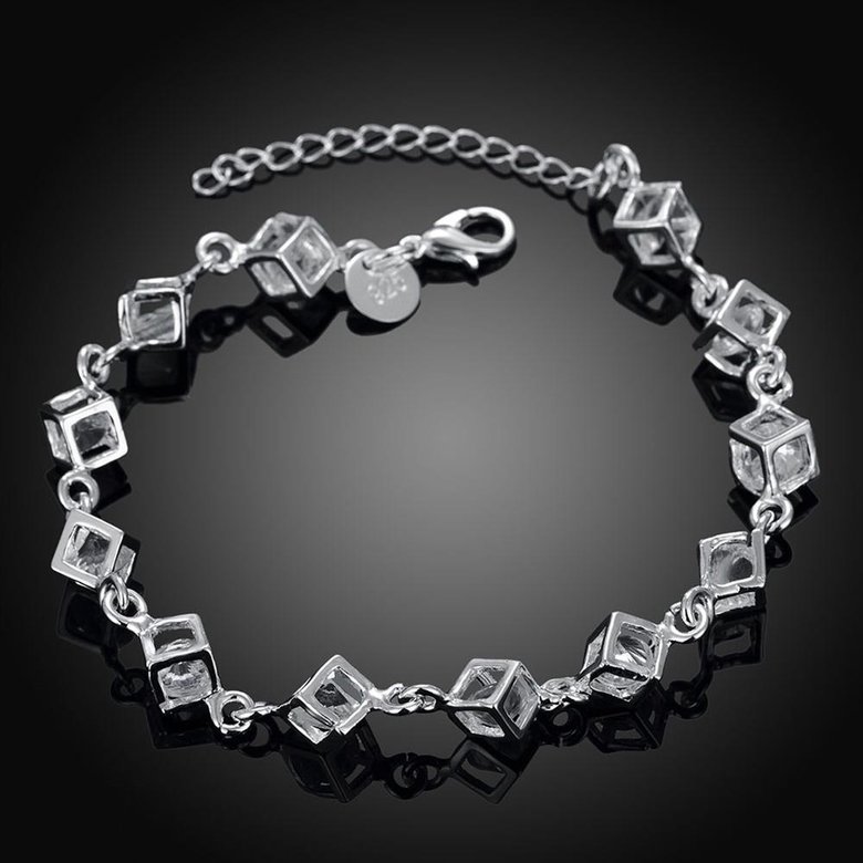 Wholesale Classic Silver Geometric Bracelet TGSPB292 2