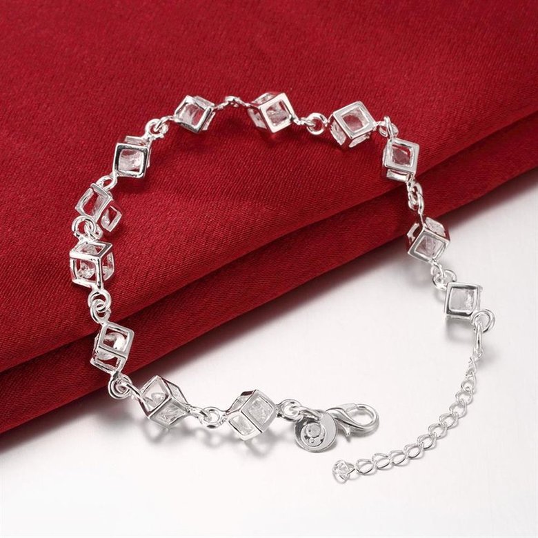 Wholesale Classic Silver Geometric Bracelet TGSPB292 3