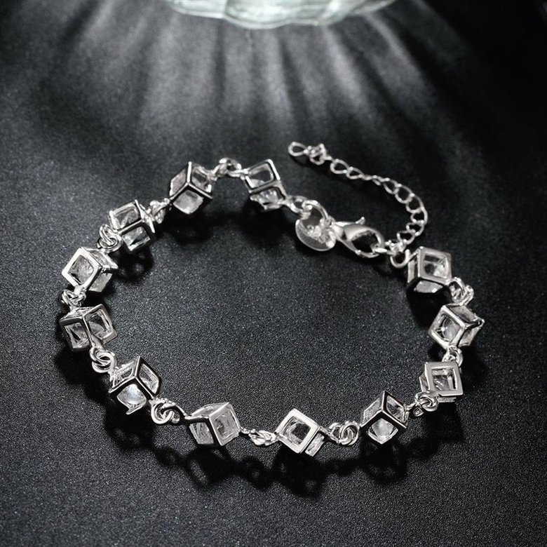 Wholesale Classic Silver Geometric Bracelet TGSPB292 4