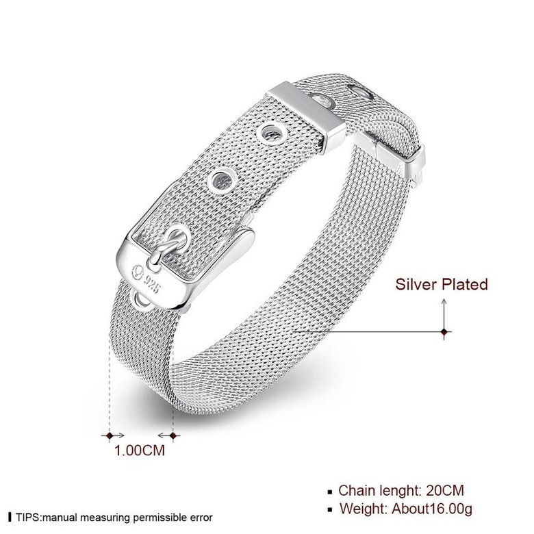 Wholesale Trendy Silver Round Bracelet TGSPB298 0