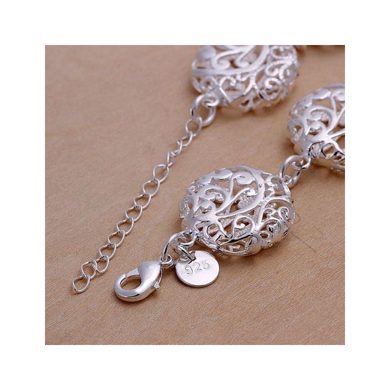 Wholesale Classic Silver Heart Bracelet TGSPB302 0