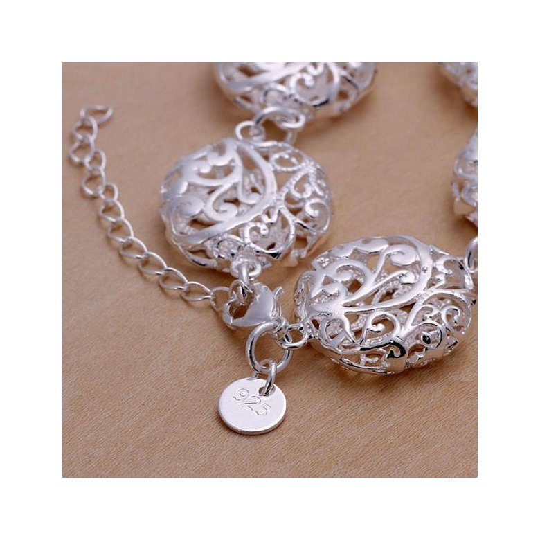 Wholesale Classic Silver Heart Bracelet TGSPB302 1