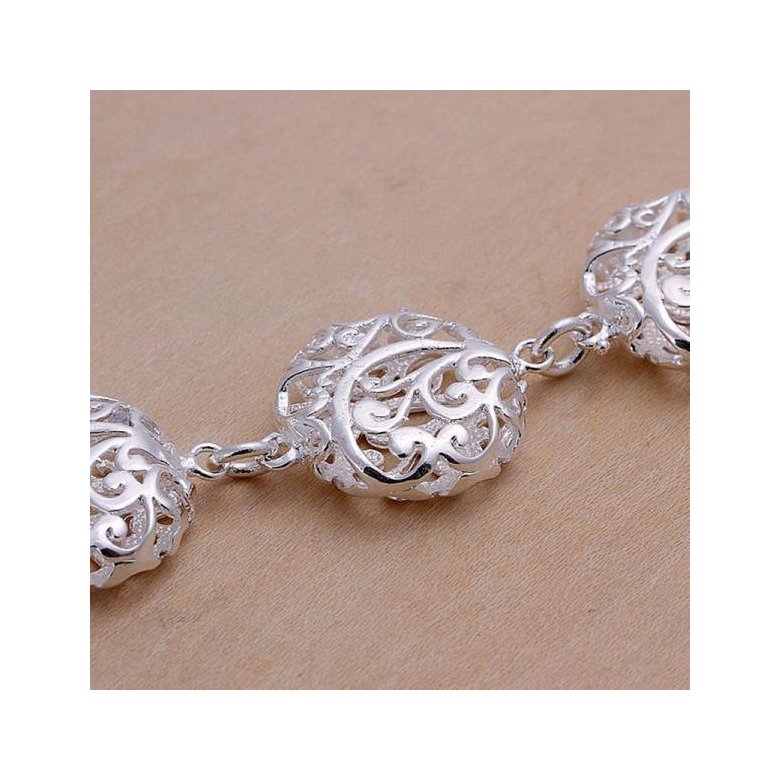 Wholesale Classic Silver Heart Bracelet TGSPB302 2