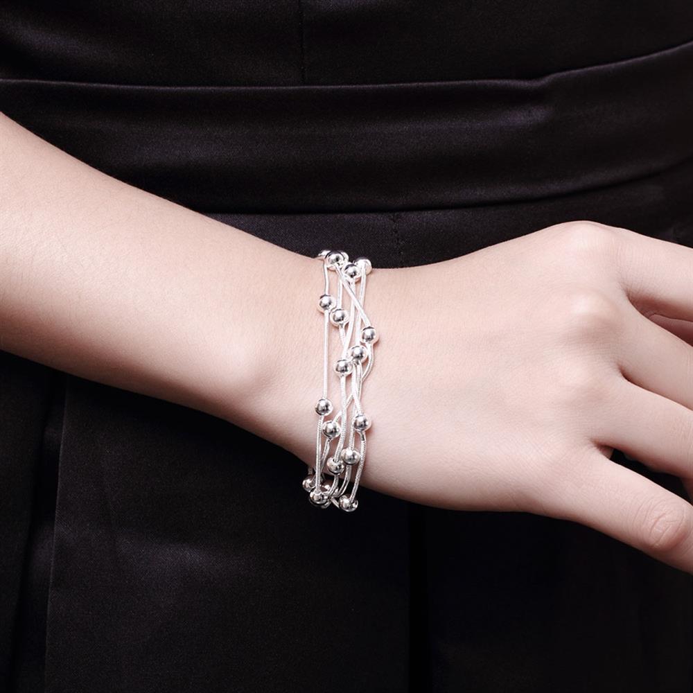 Wholesale Romantic Silver Ball Bracelet TGSPB304 5