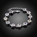 Wholesale Romantic colorful hearts Silver CZ Bracelet TGSPB016 1 small