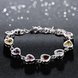 Wholesale Romantic colorful hearts Silver CZ Bracelet TGSPB016 2 small