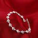 Wholesale Romantic Silver Heart CZ Bracelet TGSPB323 3 small