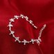 Wholesale Romantic Silver Plant CZ Bracelet TGSPB326 3 small