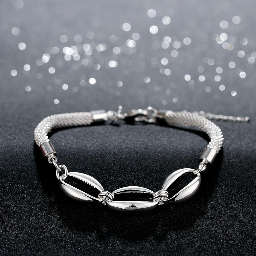 Wholesale Romantic Silver Round Bracelet TGSPB331 2
