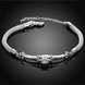 Wholesale Romantic Silver Geometric CZ Bracelet TGSPB335 1 small