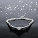 Wholesale Romantic Silver Geometric CZ Bracelet TGSPB335 2 small