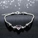 Wholesale Classic Silver Heart CZ Bracelet TGSPB336 2 small