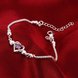 Wholesale Classic Silver Heart CZ Bracelet TGSPB336 3 small