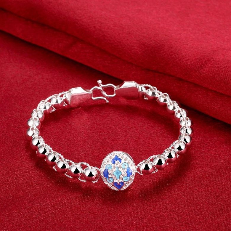 Wholesale Trendy Silver Round Bracelet TGSPB343 1