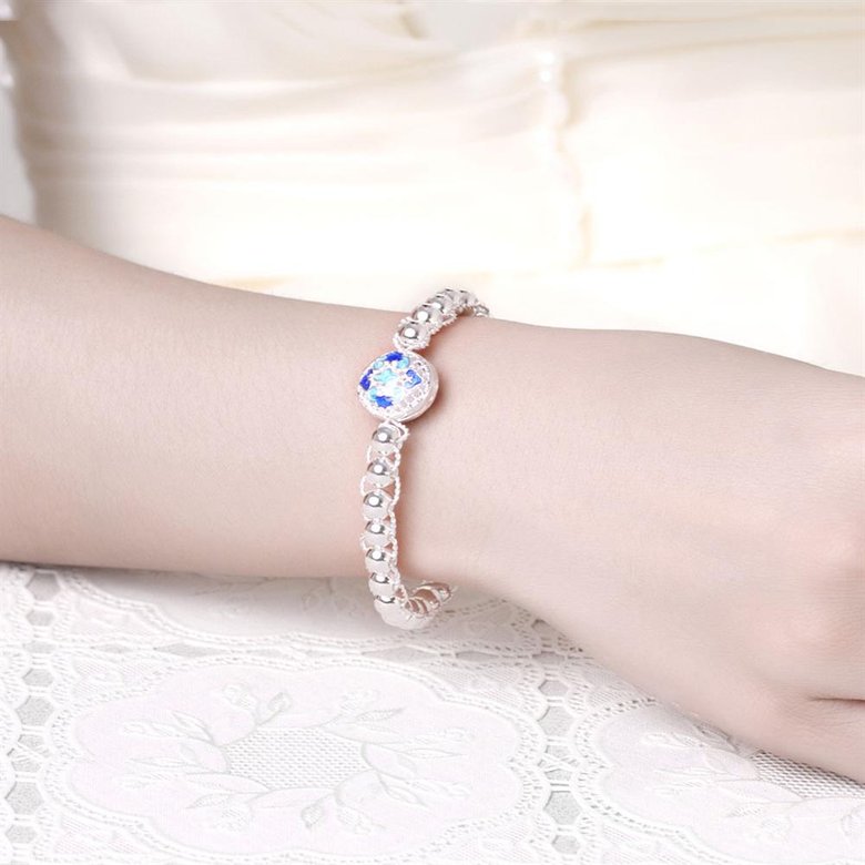 Wholesale Trendy Silver Round Bracelet TGSPB343 2