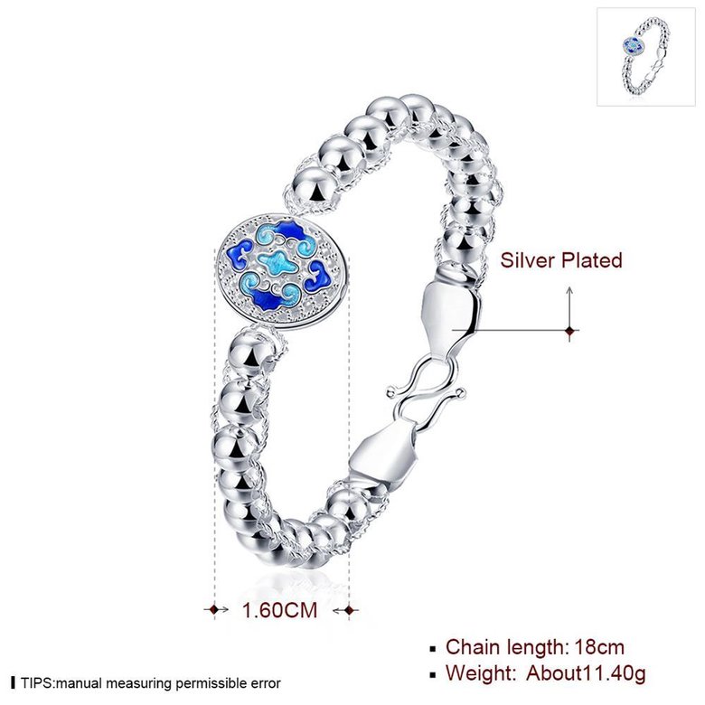 Wholesale Trendy Silver Round Bracelet TGSPB343 3