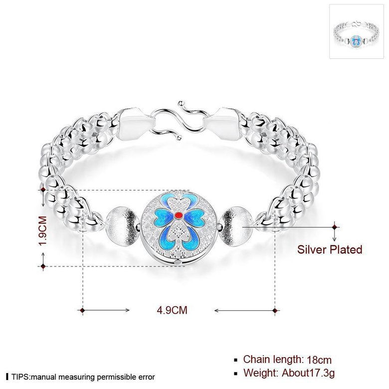 Wholesale Classic Silver Round Bracelet TGSPB344 0