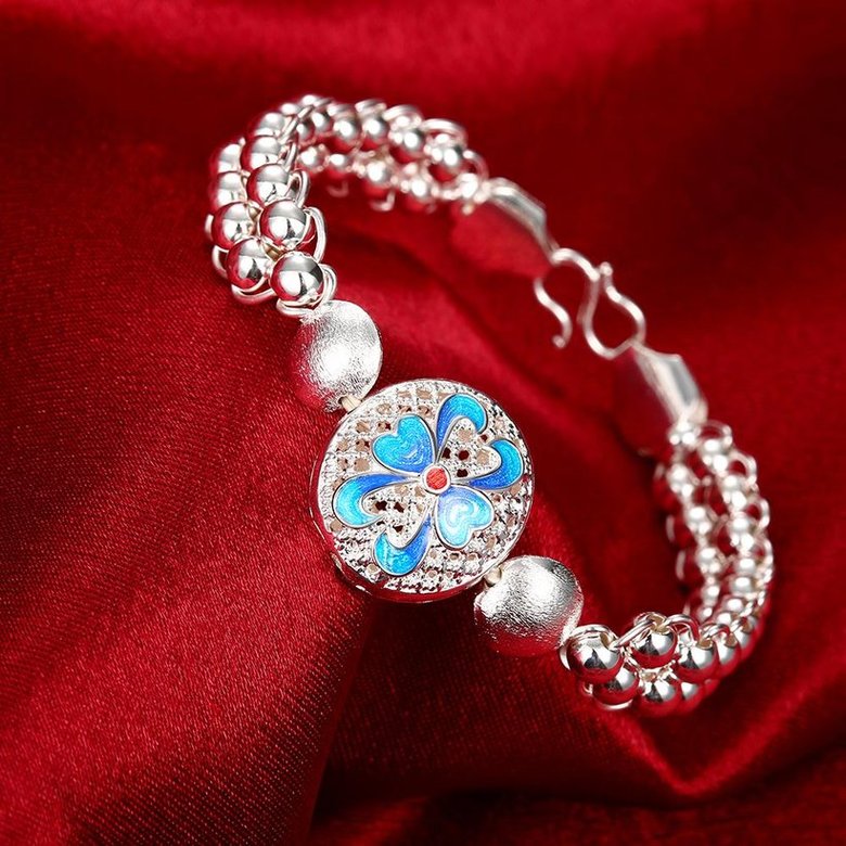 Wholesale Classic Silver Round Bracelet TGSPB344 2