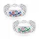 Wholesale Vintage Engraving Flower Silver Bracelet TGSPB018 3 small