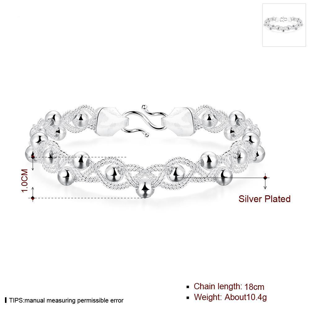 Wholesale Romantic Silver Round Bracelet TGSPB348 1