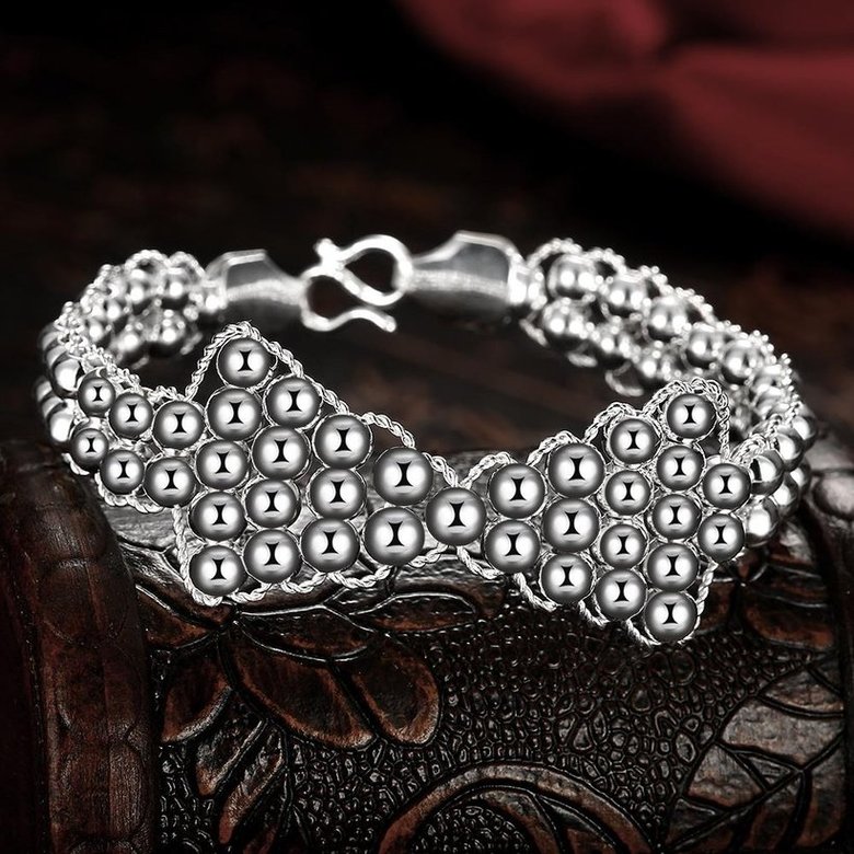 Wholesale Trendy Silver Round Bracelet TGSPB355 3