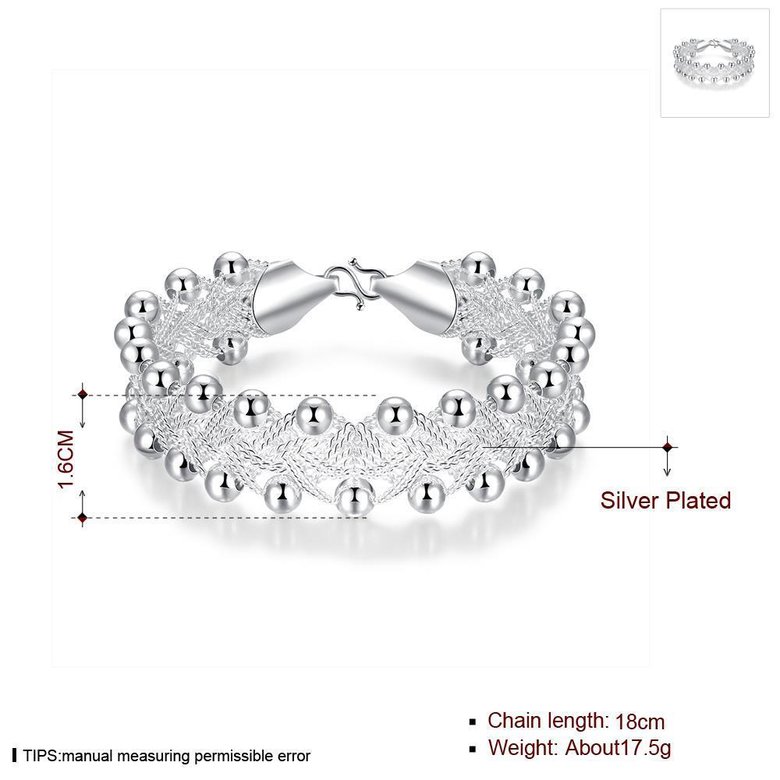 Wholesale Trendy Silver Round Bracelet TGSPB357 0