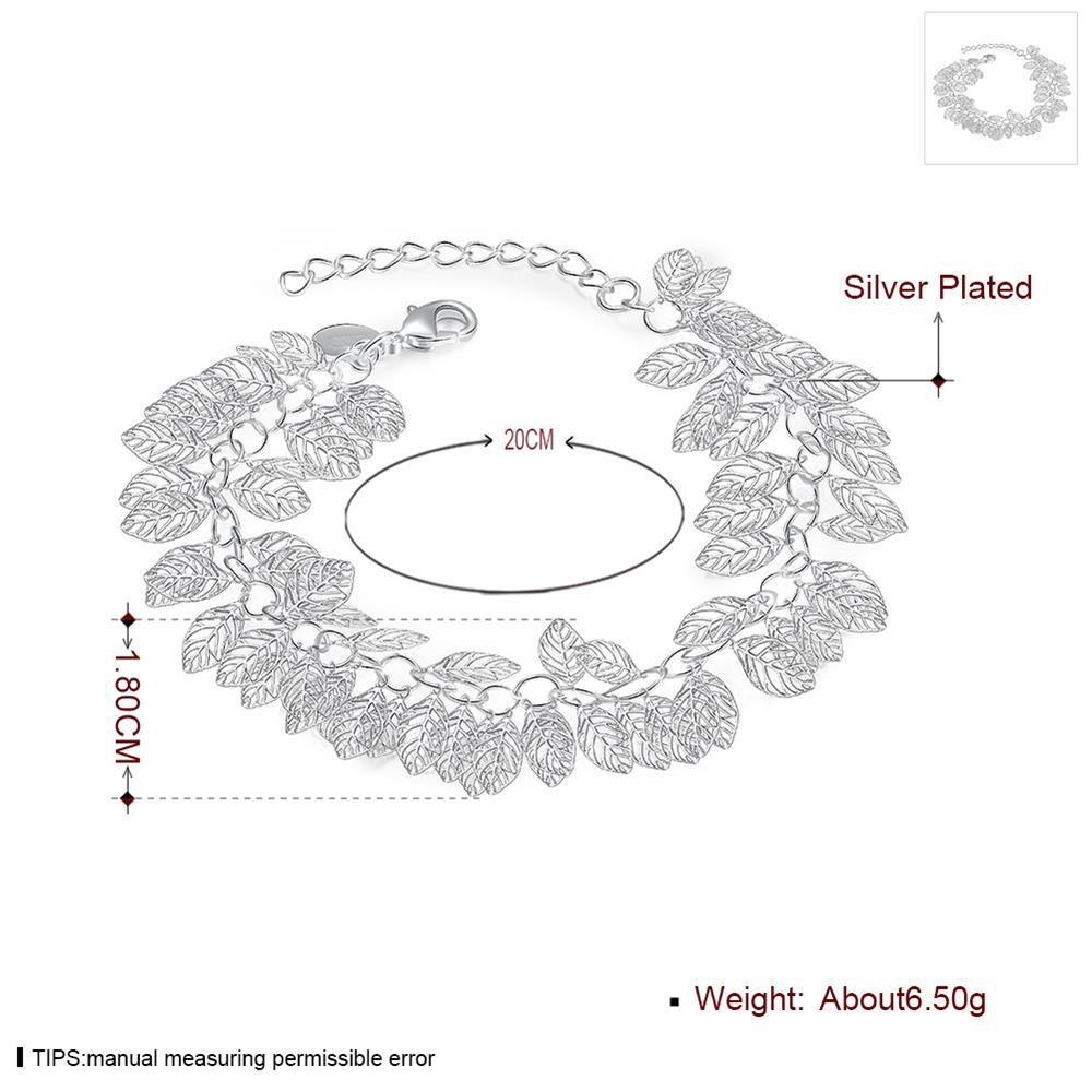 Wholesale Romantic Silver Plant Bracelet TGSPB365 0