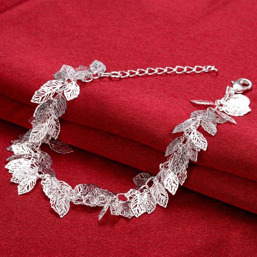 Wholesale Romantic Silver Plant Bracelet TGSPB365 3