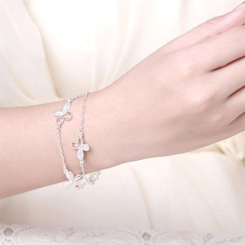 Wholesale Romantic Silver Animal Bracelet TGSPB370 4