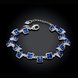 Wholesale Romantic Gorgeous purple Geometric Silver Bracelet TGSPB023 1 small