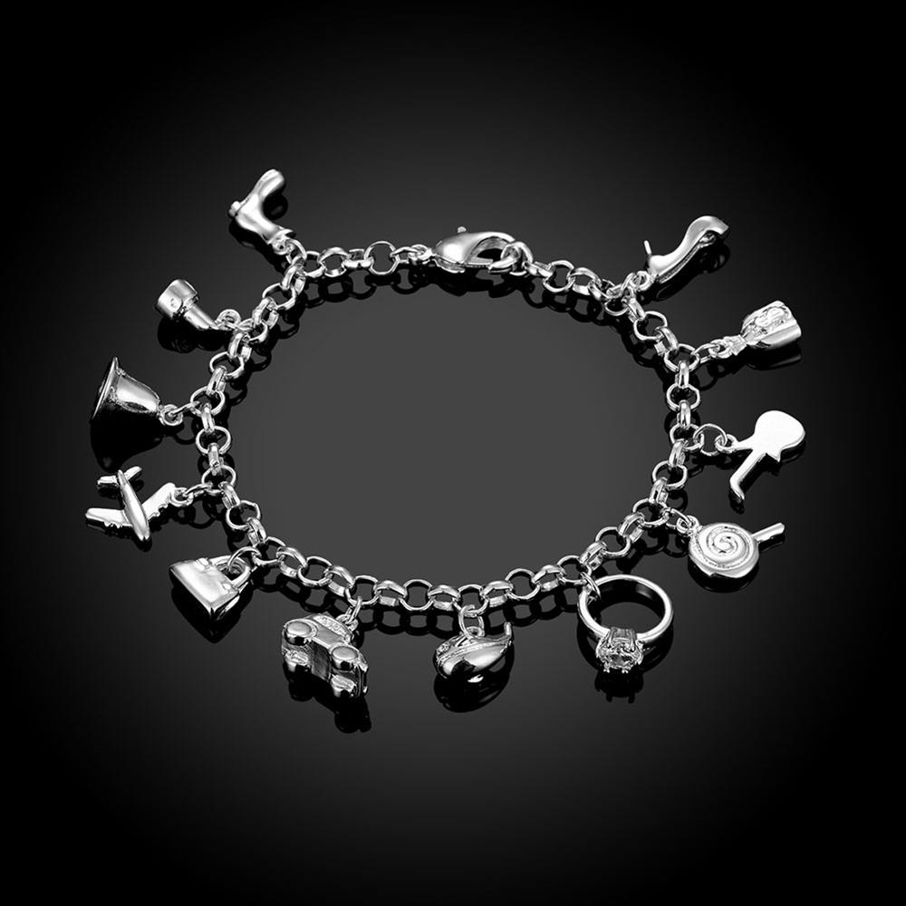 Wholesale Trendy Silver Geometric Bracelet TGSPB408 1