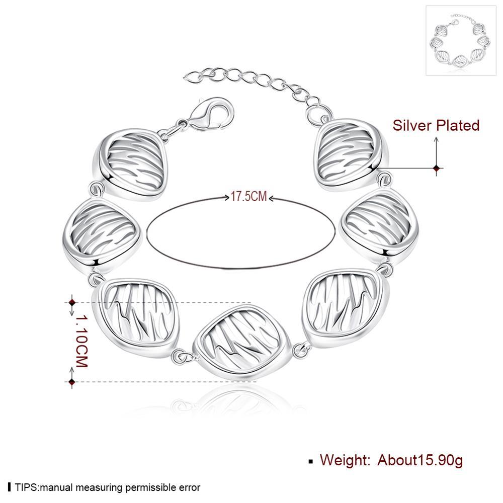 Wholesale Classic Silver Geometric Bracelet TGSPB411 0