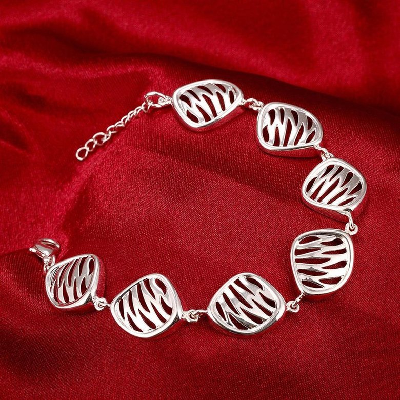 Wholesale Classic Silver Geometric Bracelet TGSPB411 3