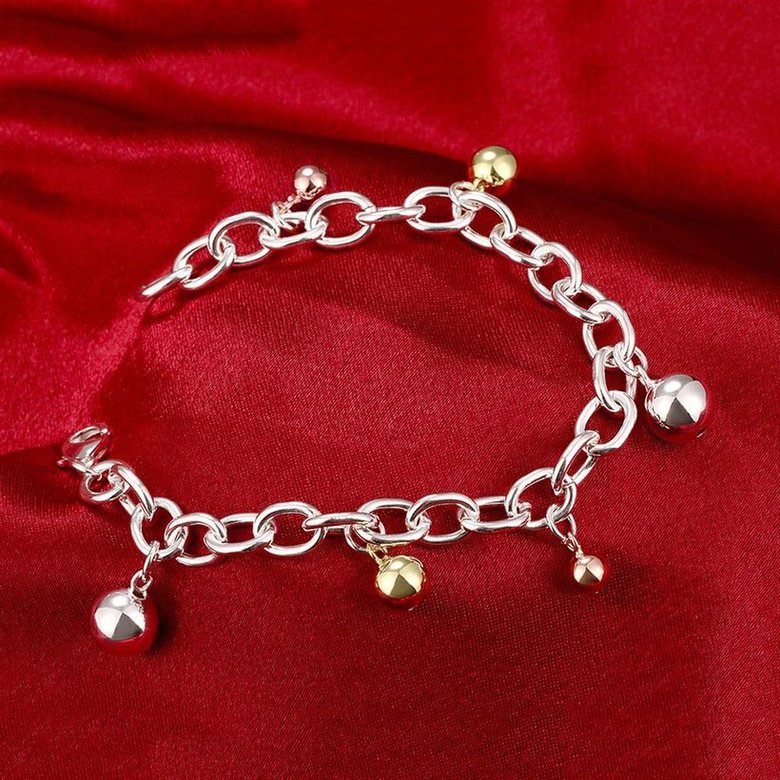 Wholesale Trendy Hot Sell Silver Bell Bracelet TGSPB027 4