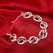 Wholesale Romantic Silver Heart Bracelet TGSPB418 3 small
