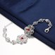 Wholesale Romantic Silver Plant CZ Bracelet TGSPB424 3 small