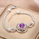 Wholesale Classic Silver Round CZ Bracelet TGSPB029 4 small