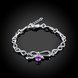 Wholesale Romantic Silver Bowknot CZ Bracelet TGSPB031 0 small