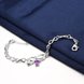 Wholesale Romantic Silver Bowknot CZ Bracelet TGSPB031 3 small