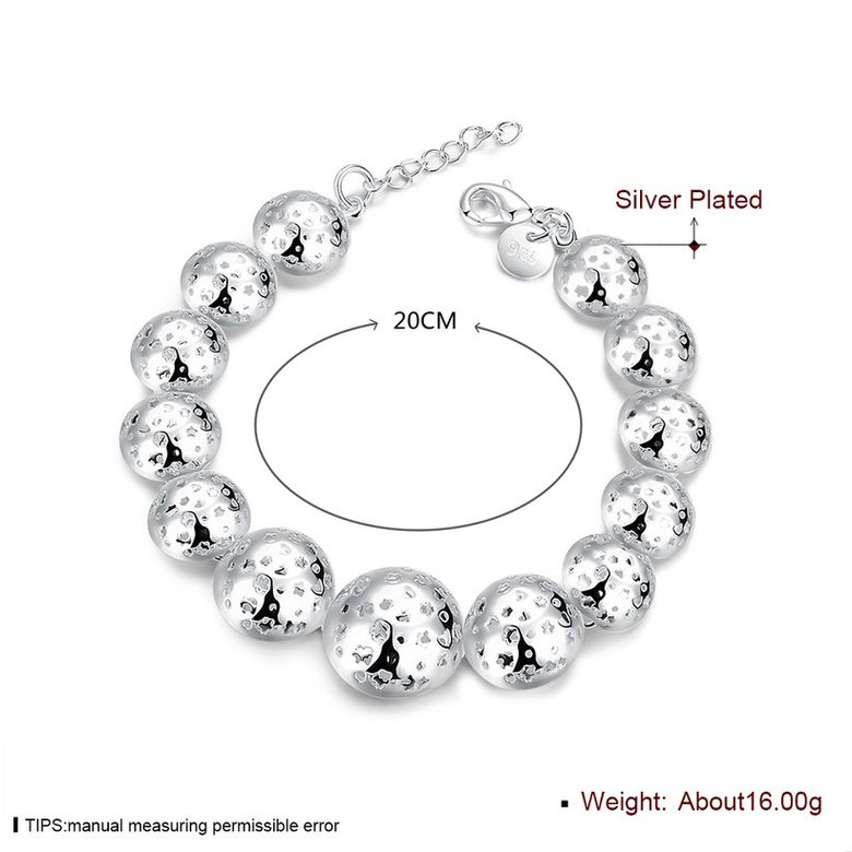 Wholesale Trendy Silver Heart Bracelet TGSPB070 0