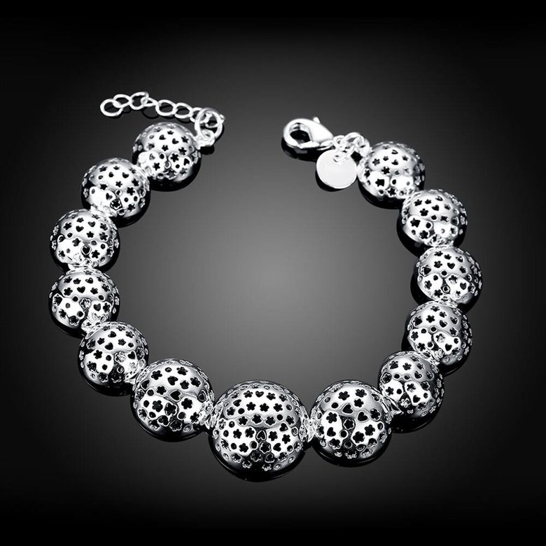 Wholesale Trendy Silver Heart Bracelet TGSPB070 2