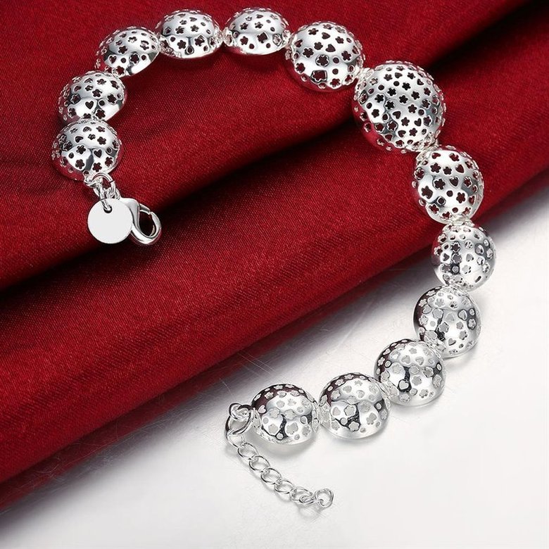Wholesale Trendy Silver Heart Bracelet TGSPB070 3