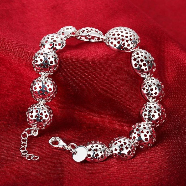 Wholesale Trendy Silver Heart Bracelet TGSPB070 4