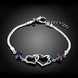 Wholesale Trendy Silver Heart CZ Bracelet TGSPB090 1 small