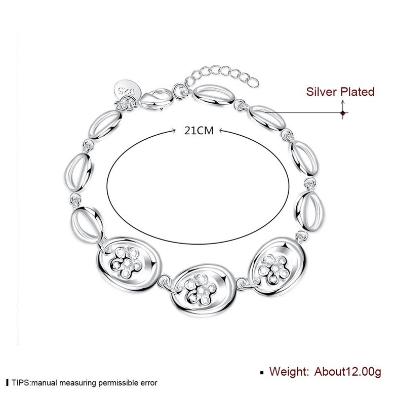 Wholesale Trendy Silver Geometric Bracelet TGSPB100 0